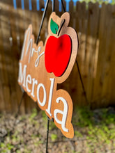 Load image into Gallery viewer, 3D wooden teachers sign

