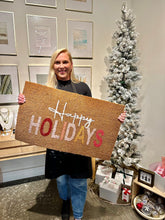 Load image into Gallery viewer, Happy holidays doormat DIY at home kit
